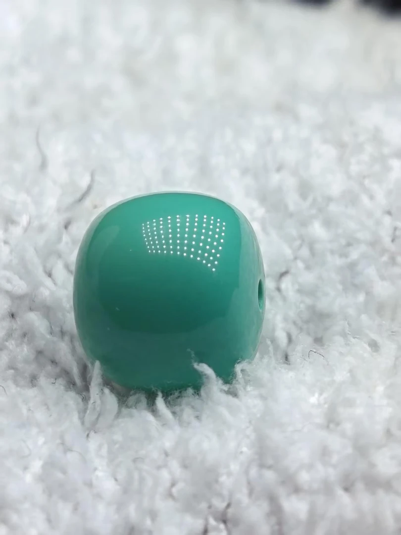 保真绿松石单珠无忧化无杂质上手5天变色基地质检