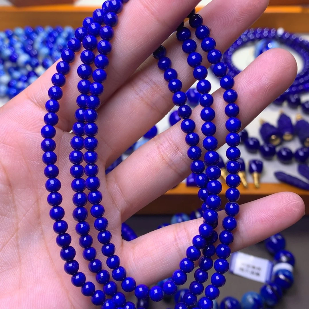 青金石未镶嵌手串4.8mm