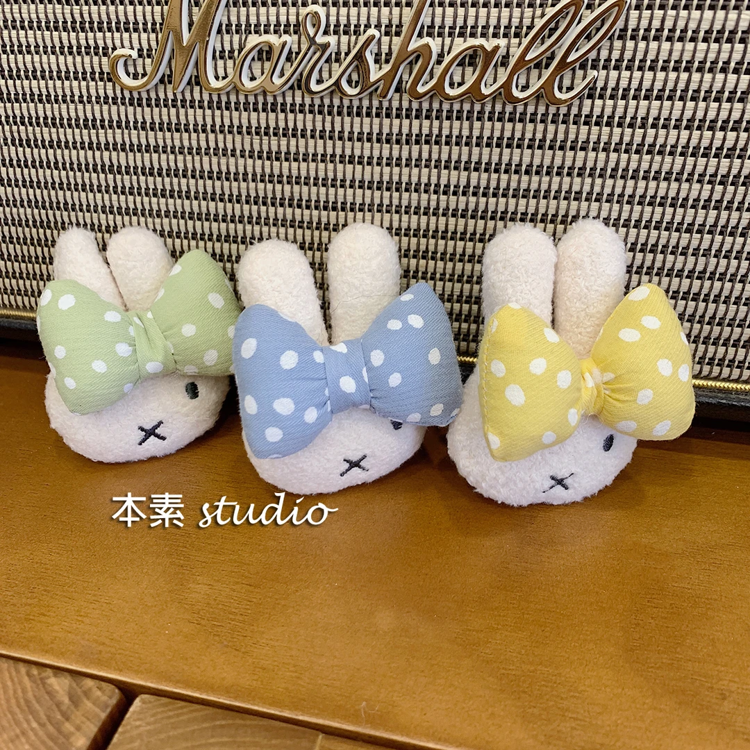 合金布艺胸针 C3674蝴蝶结米菲兔毛绒胸针