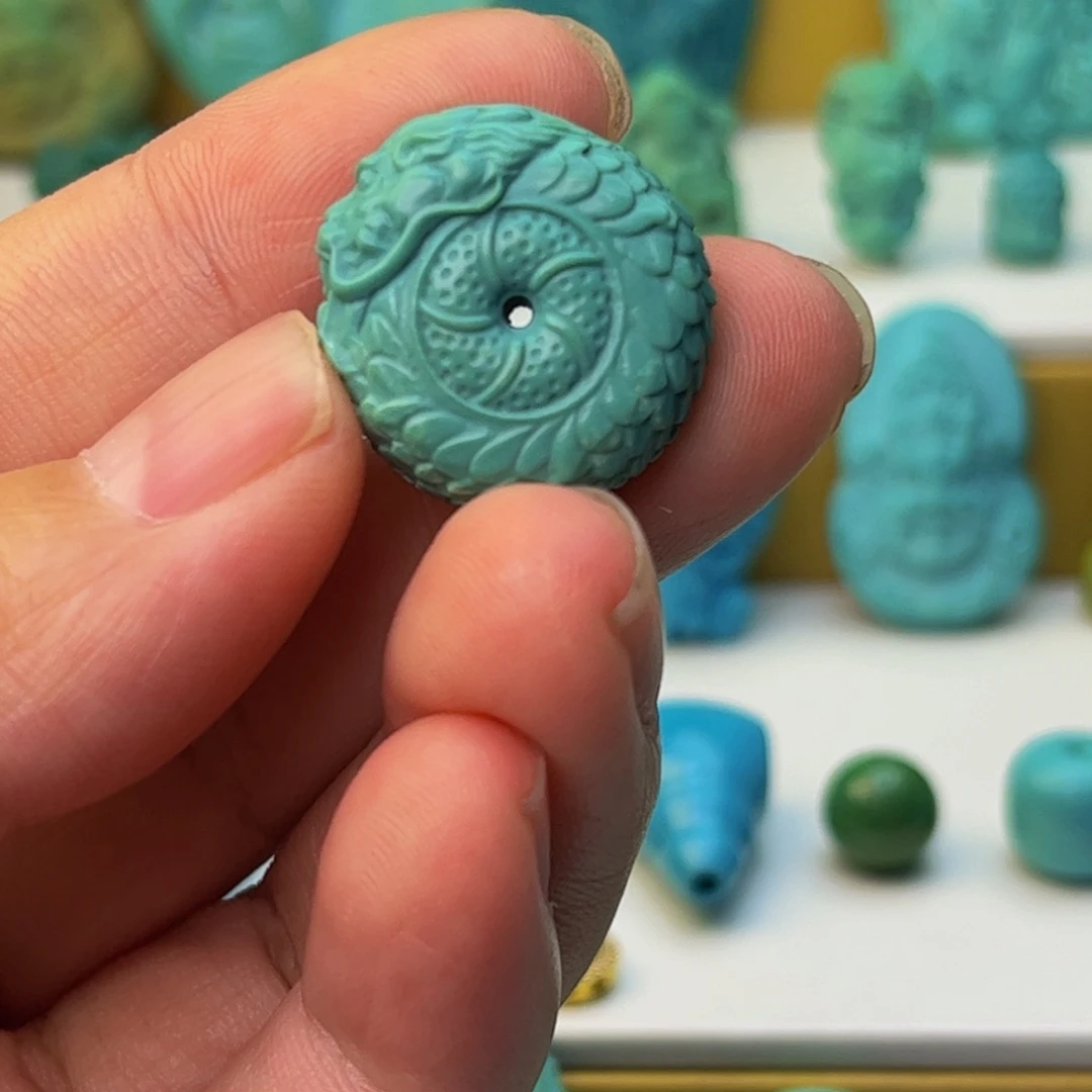 未镶嵌绿松石珠珠