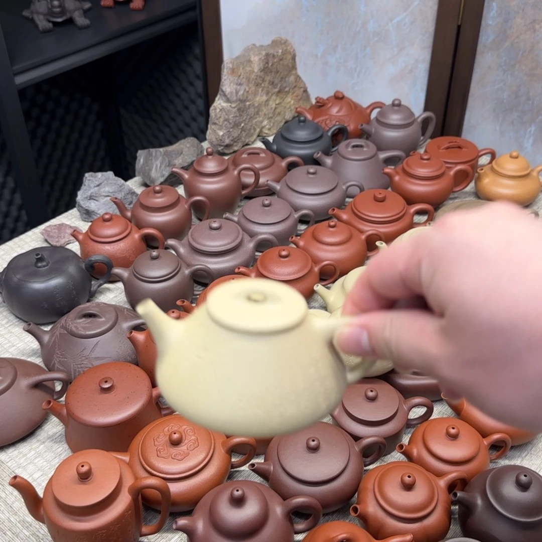 垒****茶壶紫砂墨绿泥子冶石瓢定制