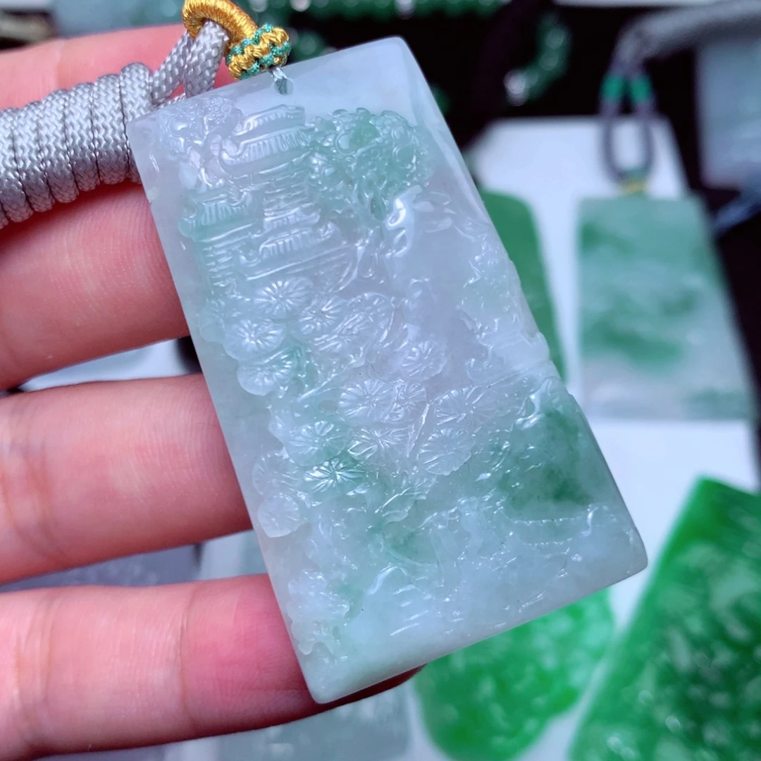 颈饰未镶嵌翡翠天然A货翡翠