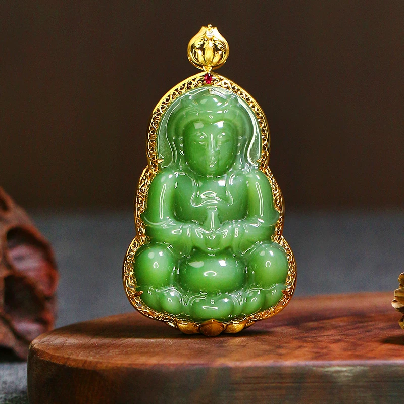 和田玉吊坠观音【8890D】