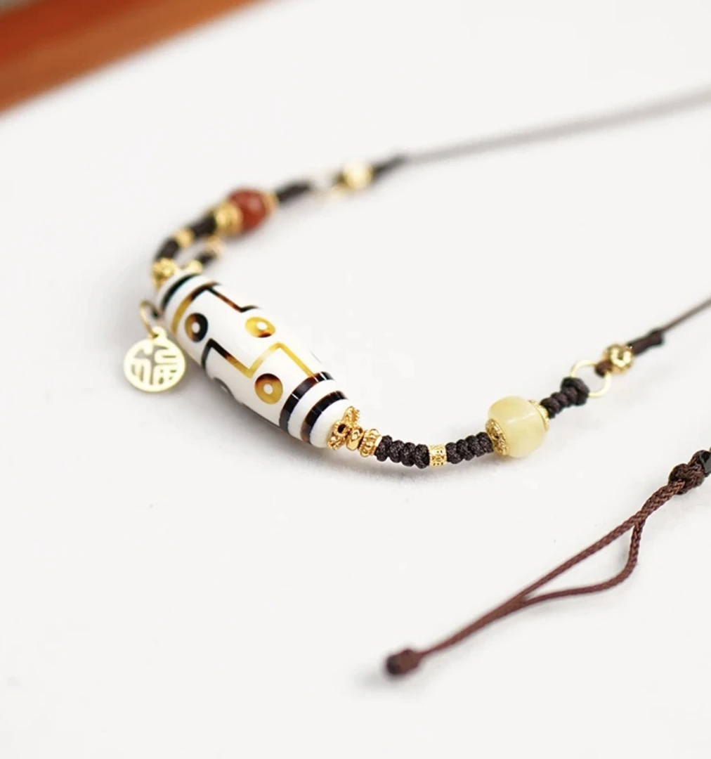 【轻灵】猛犸牙九眼轻奢小众气质百搭项链多样性发一