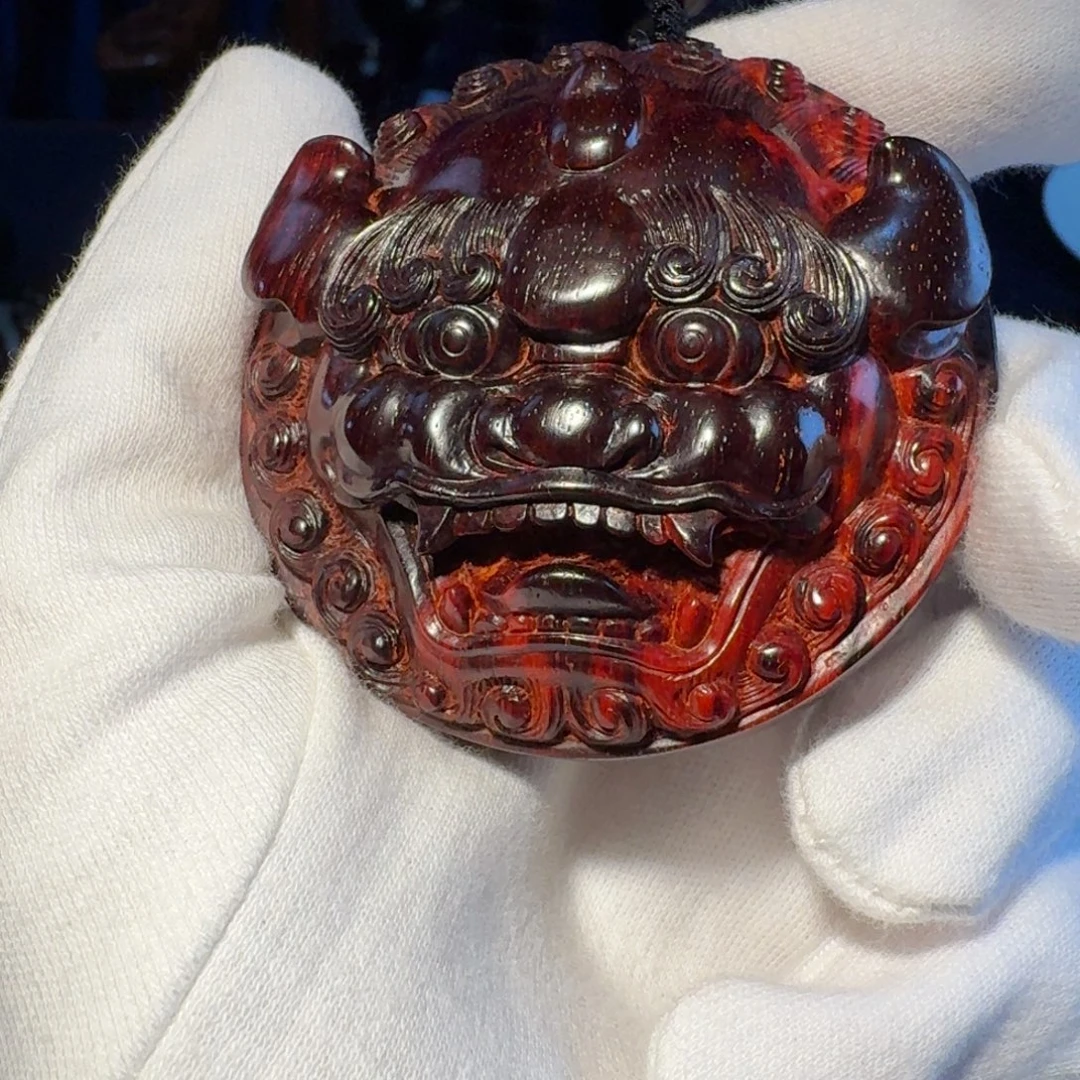 天***空手串/手链小叶紫檀精挑高品质琴天神纯手工雕刻貔貅把玩件