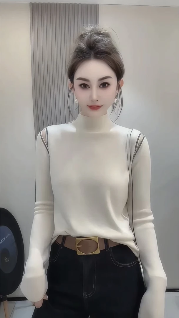 独特超好看温柔风纯色长袖针织衫女2025年早秋韩系氛围感软糯上衣