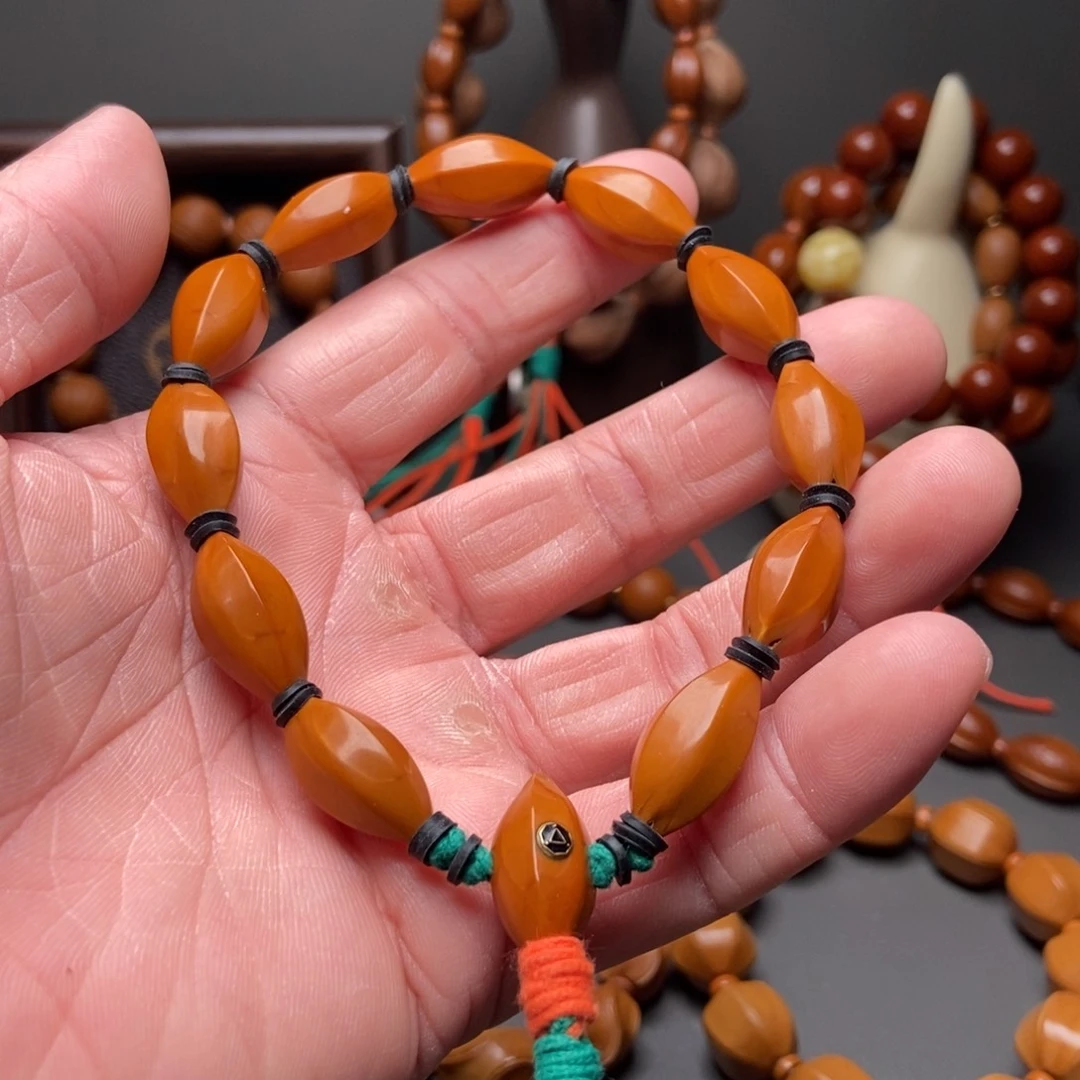 手串/手链橄榄核亮面鲨鱼背