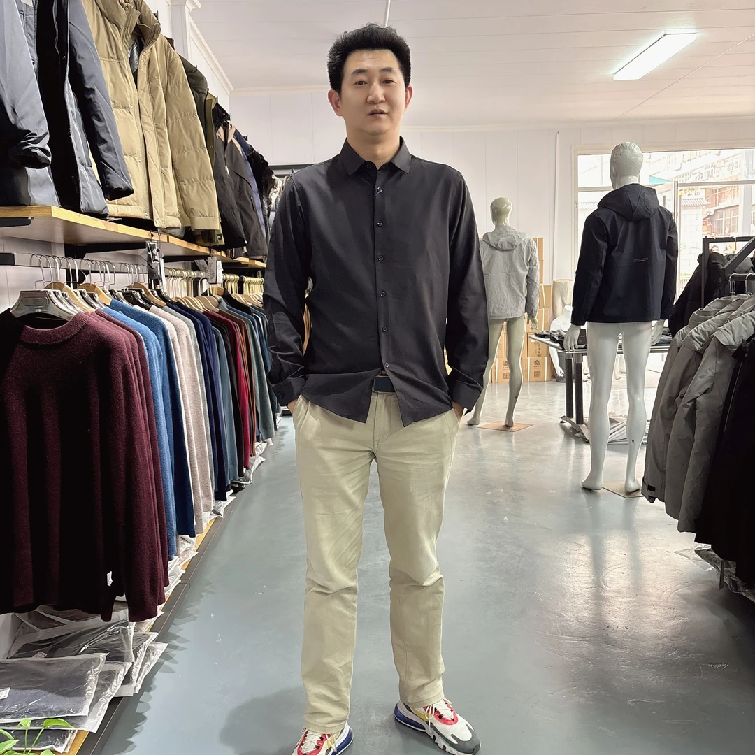 桑蚕丝棉莫代尔五色长袖衬衣