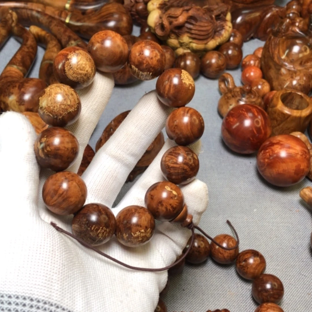 【闪购商品】木麻梨疙瘩火琉璃手把件