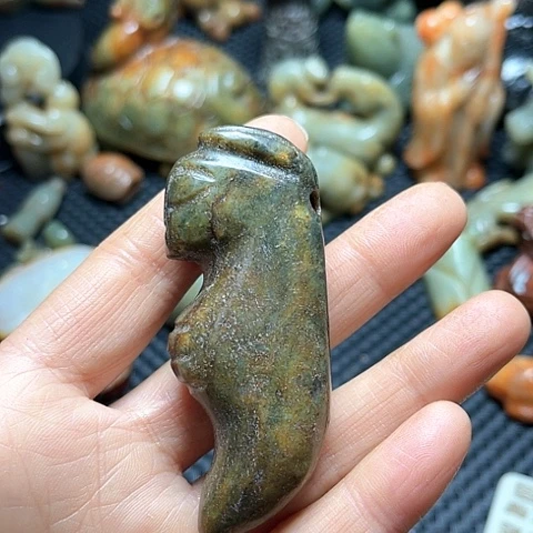 白玉菩提吊坠摆件