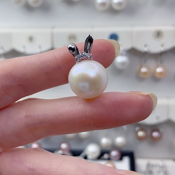 .***宝颈饰淡水珍珠银S925镶嵌A