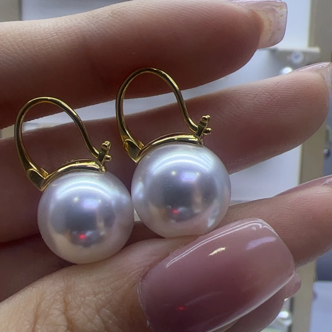 淡水珍珠耳饰银S925镶嵌
