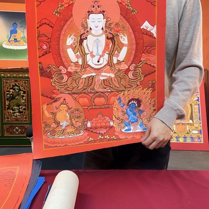 装裱画40×60四臂纯手绘