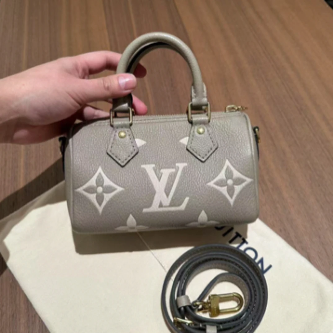 99新 LouisVuitton/路易威登 lv 大象灰speedynano