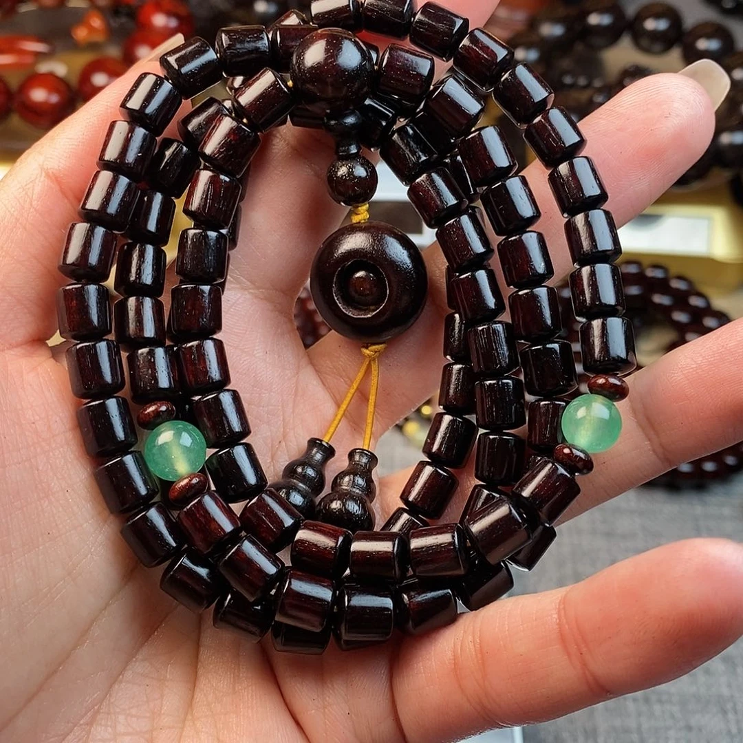 檀香紫檀（小叶紫檀）7*8桶珠diy