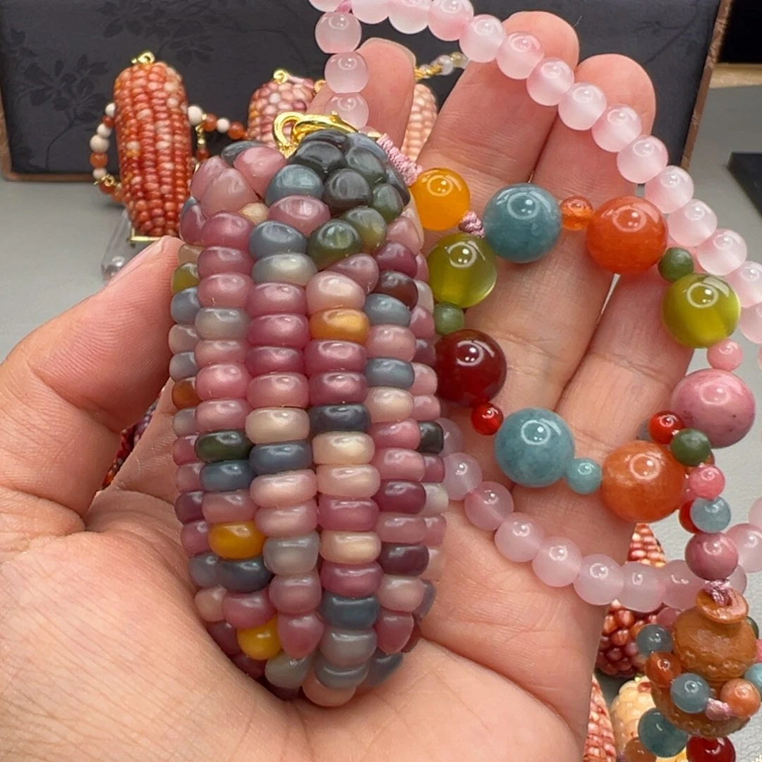 无铜合金七彩文玩玉米