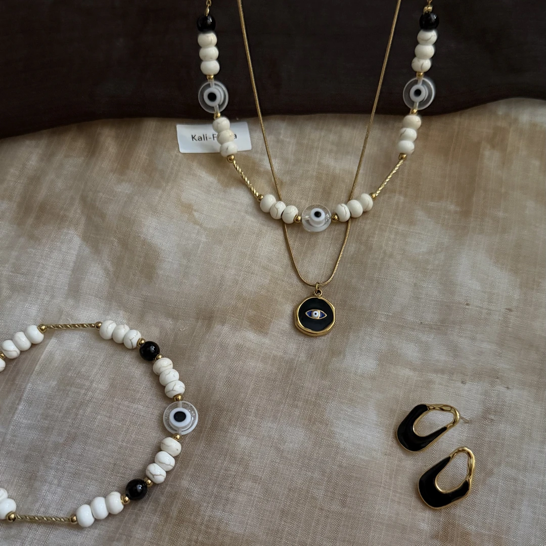 钛钢项链 KaliFeera百搭法式小众设计时尚仙女手工双层叠戴四件套