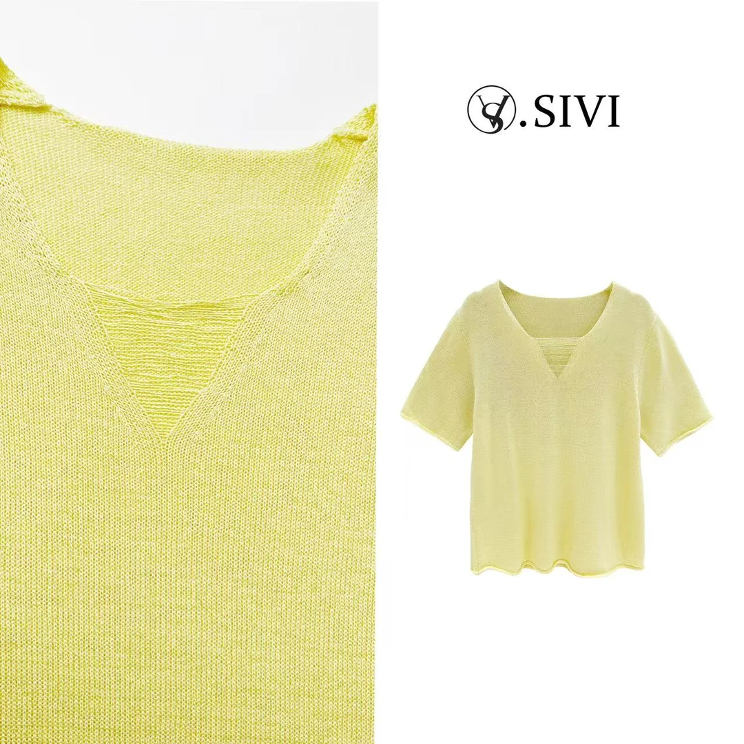 【邂逅美人】2025春季新款时尚气质休闲打底上衣H1685