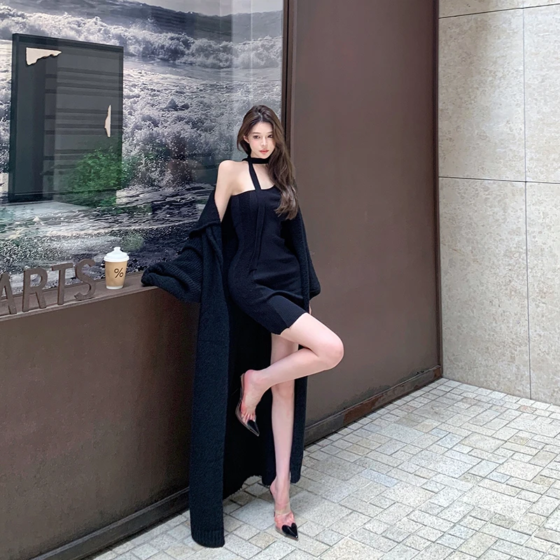 Chill巧儿【绵绵松弛入秋】慵懒宽松针织开衫翻领长款上衣外套女