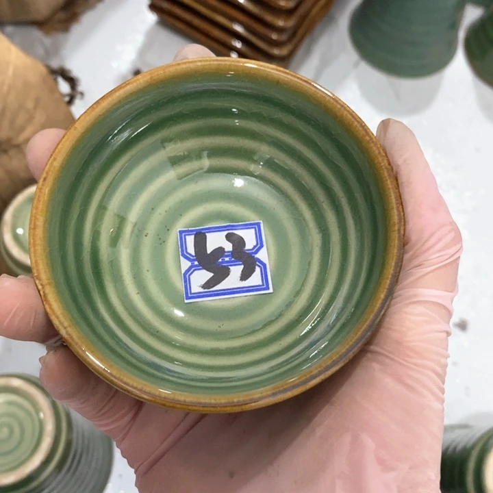 瓷片五厂帝王绿茶盏