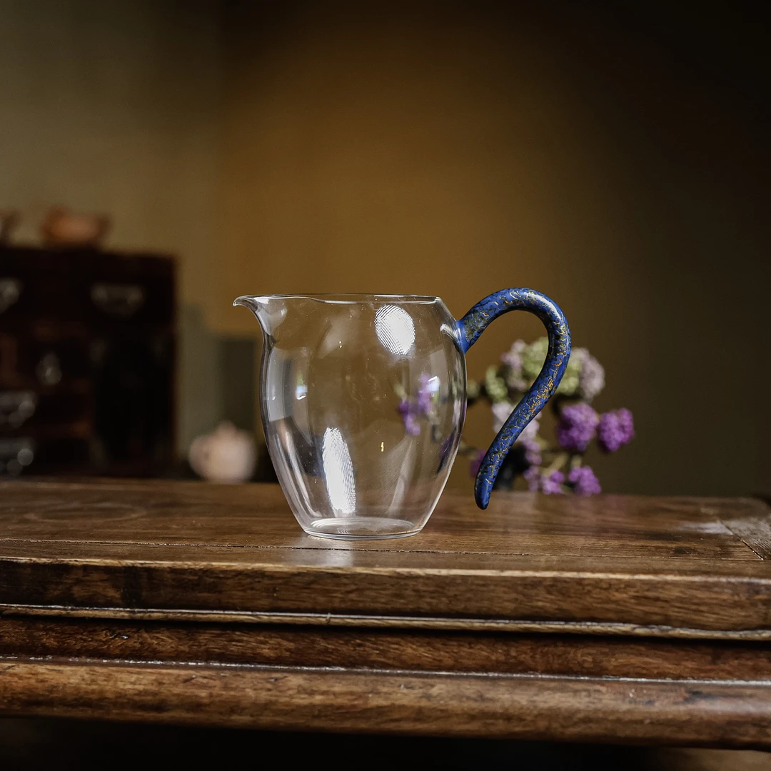 纳兰 玻璃公杯犀皮蓝金（林剑军0093）