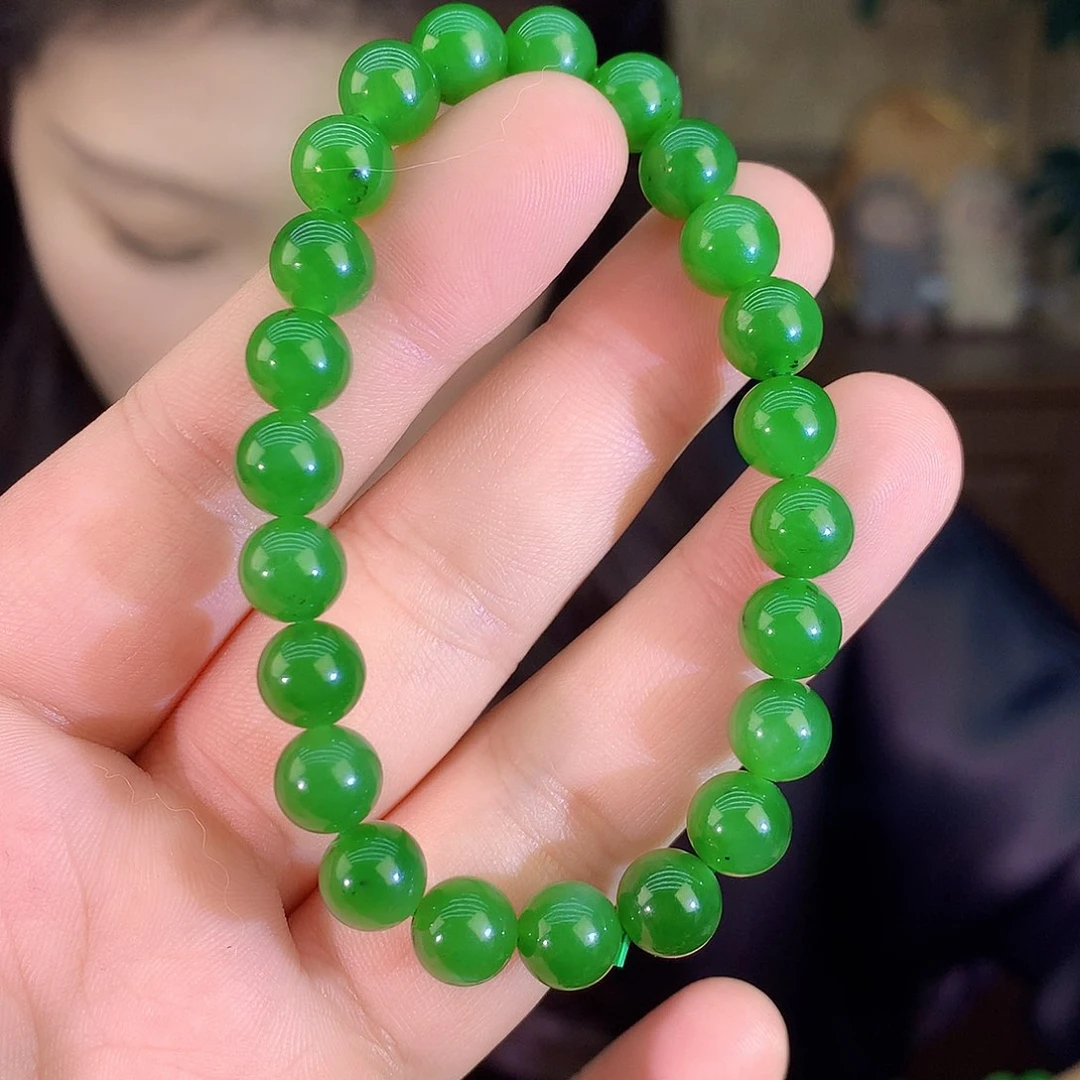 吊坠(不含链)未镶嵌和田玉（碧玉）手链