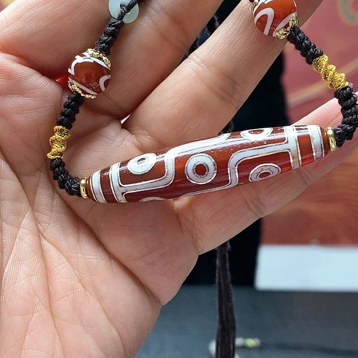 玛瑙/玉髓颈饰合金黑*