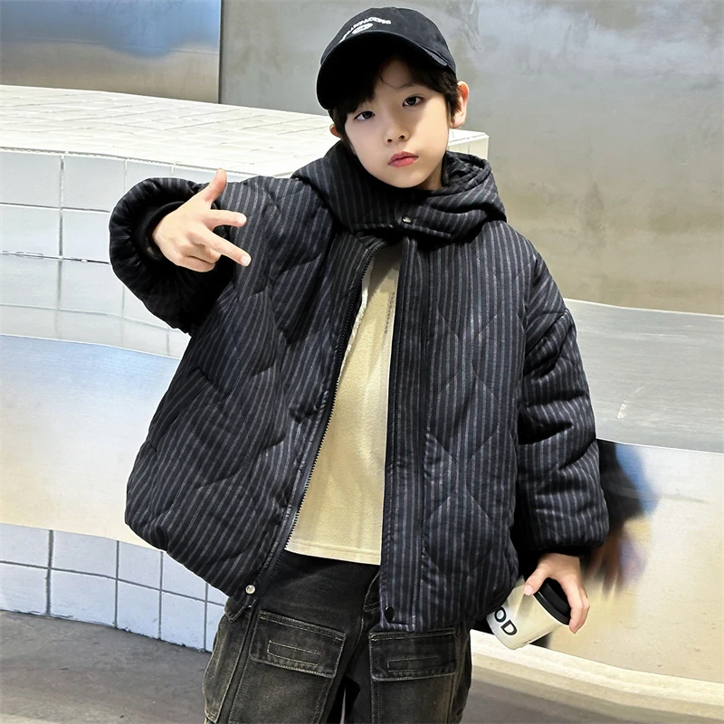 儿童装男童外套秋冬款2025新款男孩衣服加绒中大童冬季加厚冬装潮