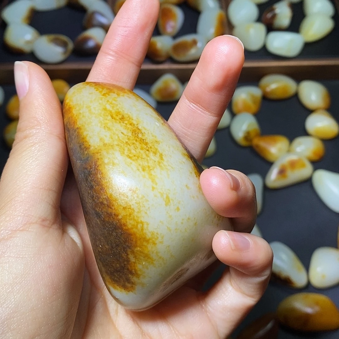和田玉18K金镶嵌手链