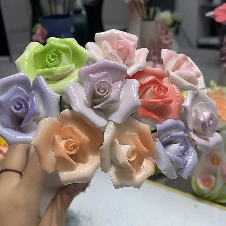 陶瓷纯手工捏花设计