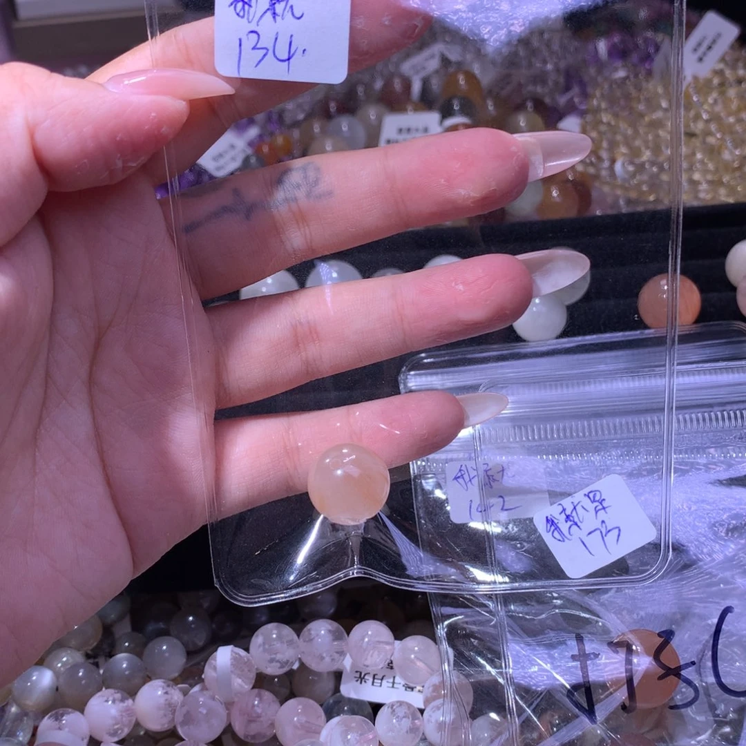 我***！未镶嵌手串水晶兔毛单珠