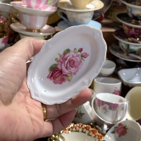 瓷片陶瓷茶包碟长10厘米宽6.5厘米