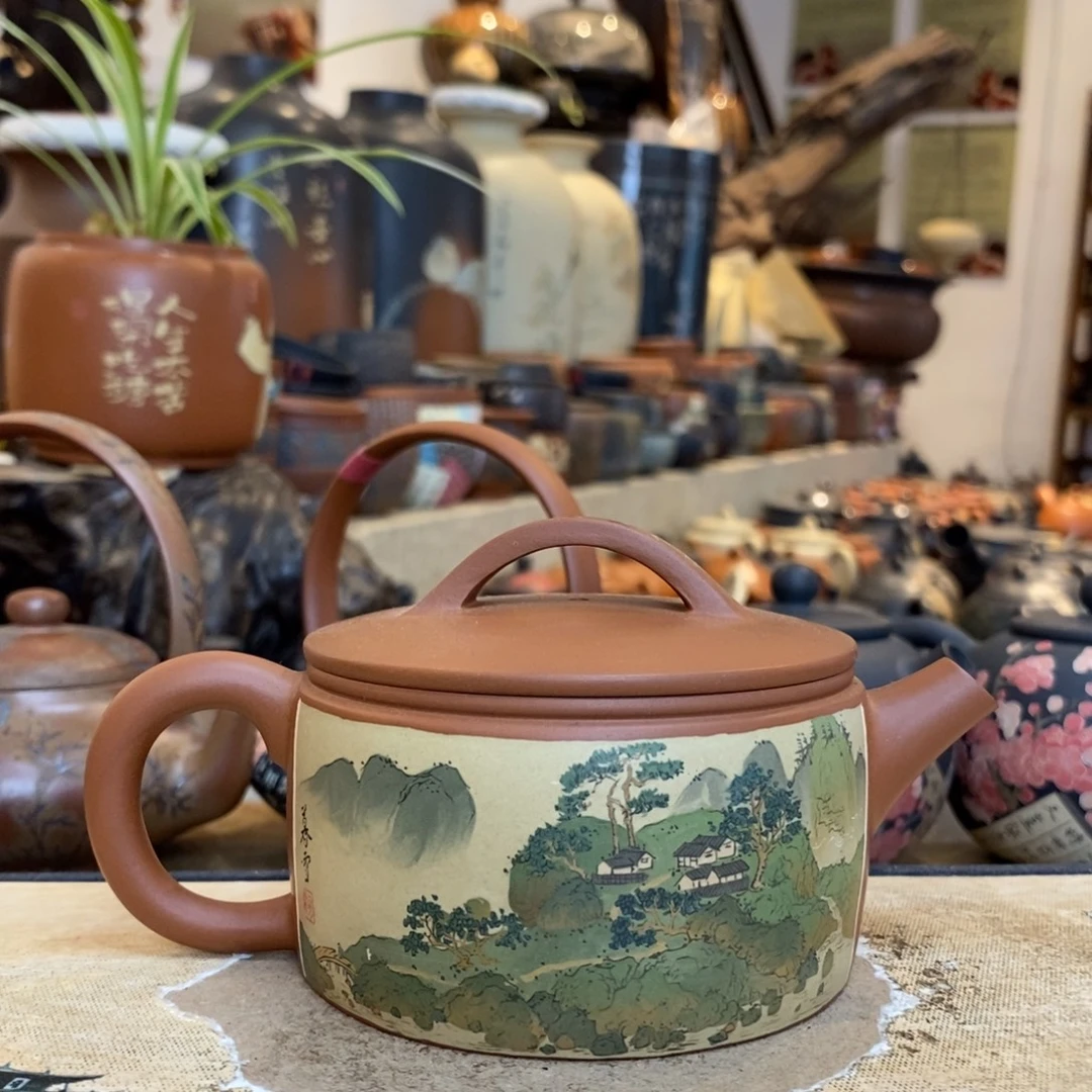 森***柏云南建水紫陶彩填壶