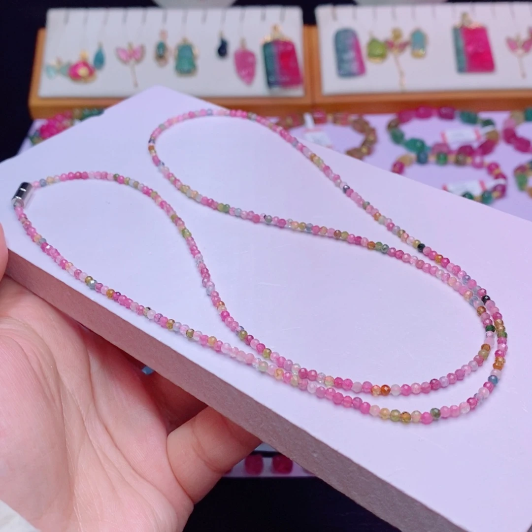 颈饰未镶嵌碧玺米珠链m