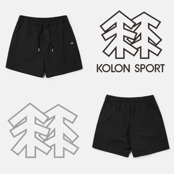 KOLON SPORT/可隆 25年夏季新款 男士运动速干松紧抽绳休闲短裤