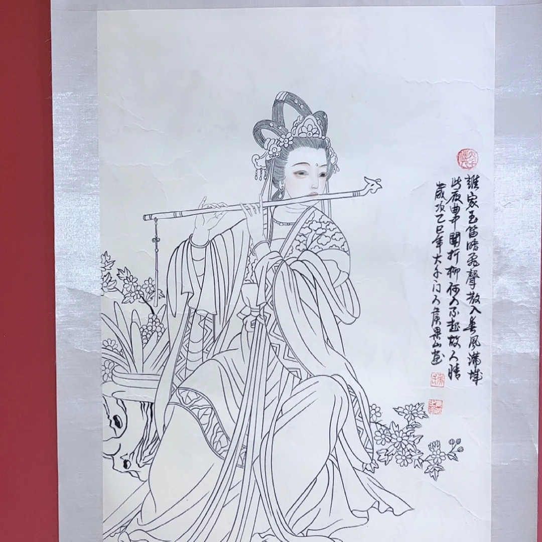 国画侯果山老师亲笔手绘作品朵