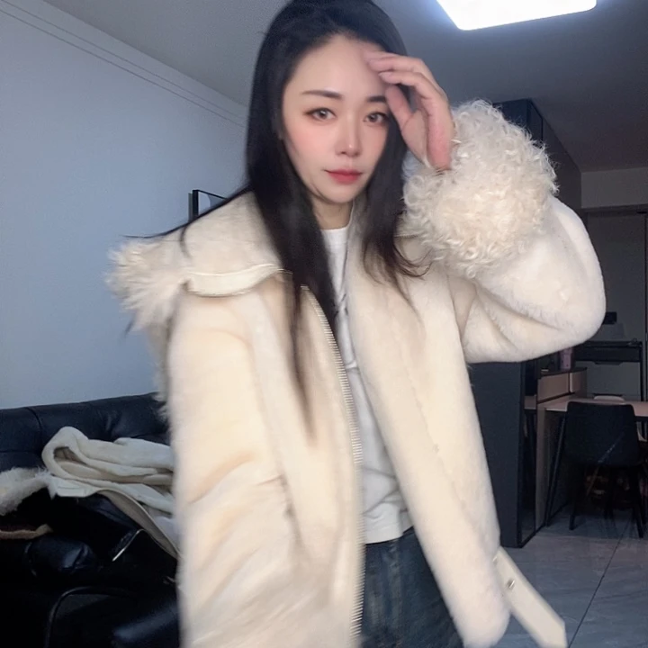 绵羊皮美丽奴皮毛一体配托卡M120，L130斤拍下备注尺码