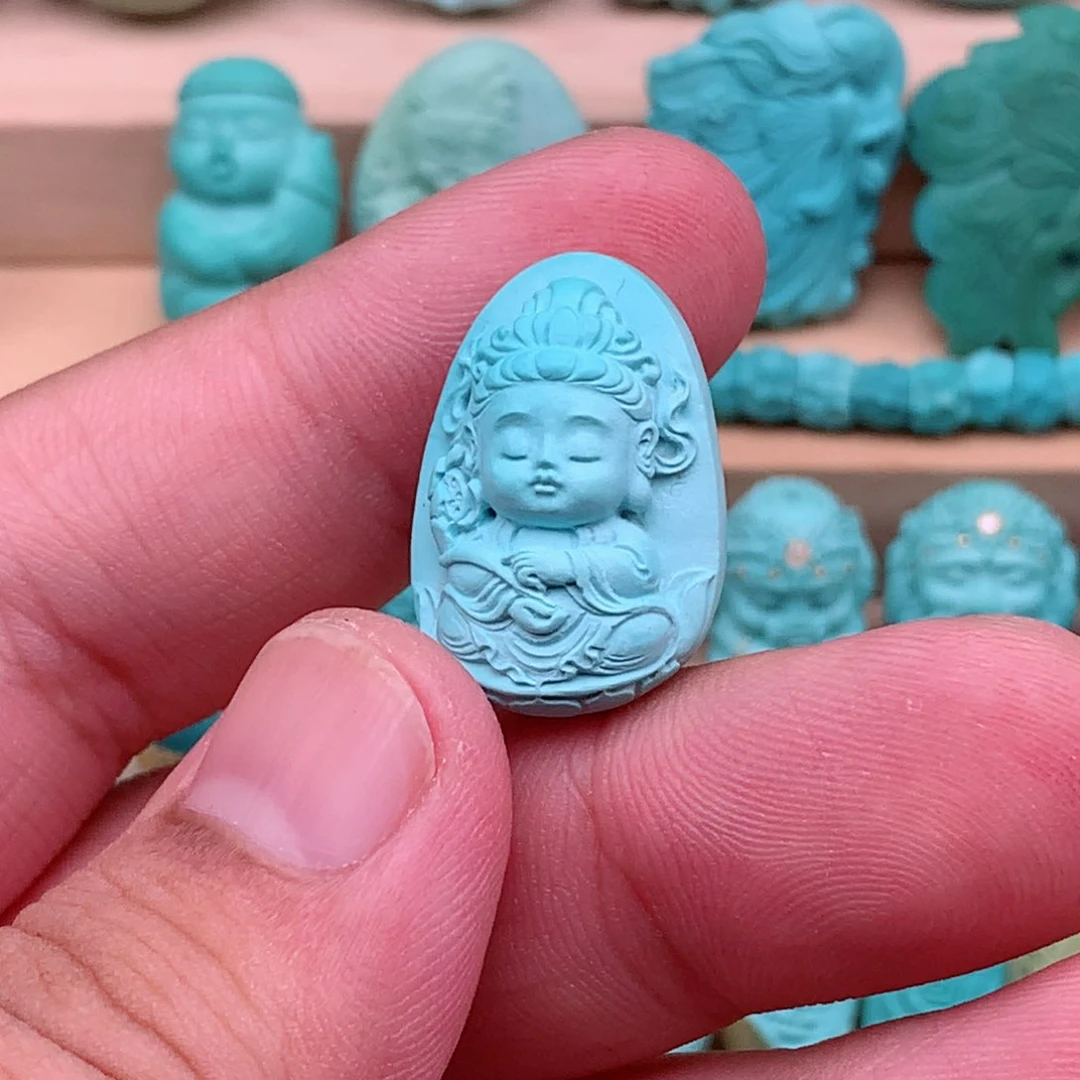 绿松石未镶嵌珠宝半成品