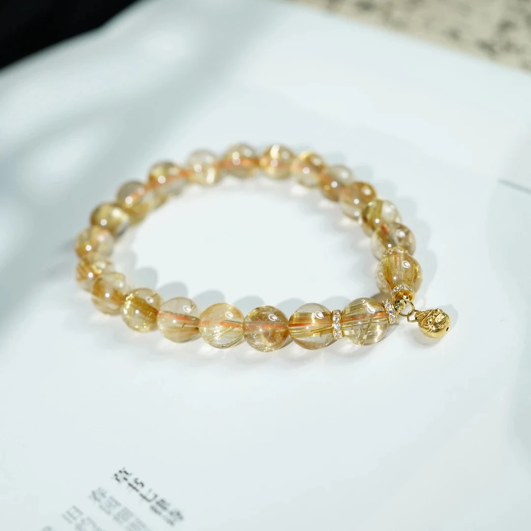 【星泽】水晶手串18k金镶嵌