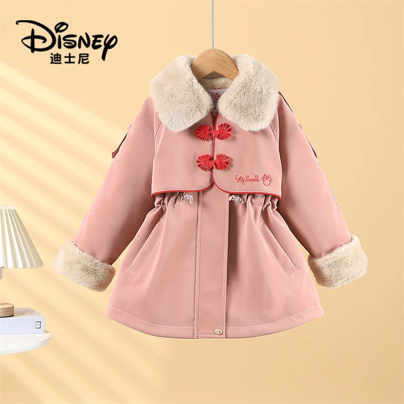 【FF】Disney/迪士尼女童冬季加厚加绒保暖派克服外套XCW4PJ905