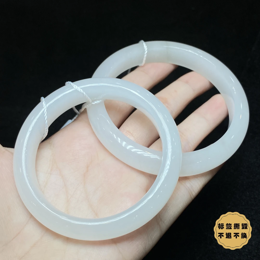 【小北好物】金丝玉宽条手镯50-62带微翠【多样性发一件】QK87X95