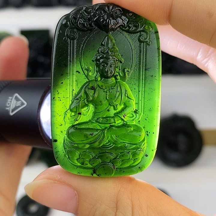 蛇纹石玉未镶嵌观音