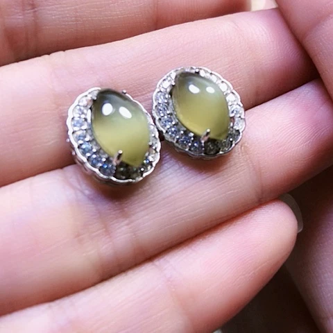 和田玉银S925镶嵌戒指