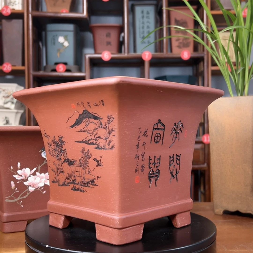 【闪购商品】紫砂花盆微瑕周之夏精品紫砂花盆