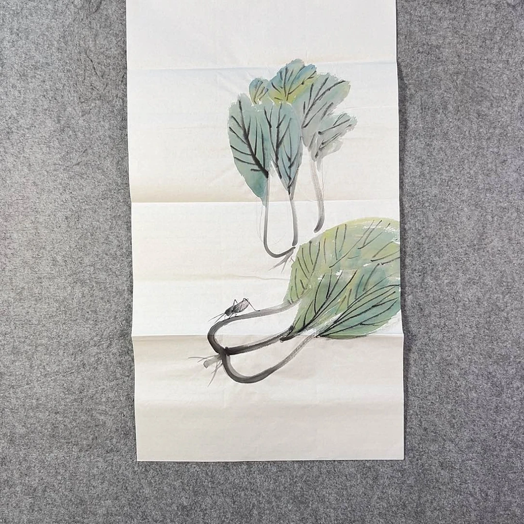国画576 花鸟在树丛的顶端鸣叫叫声响