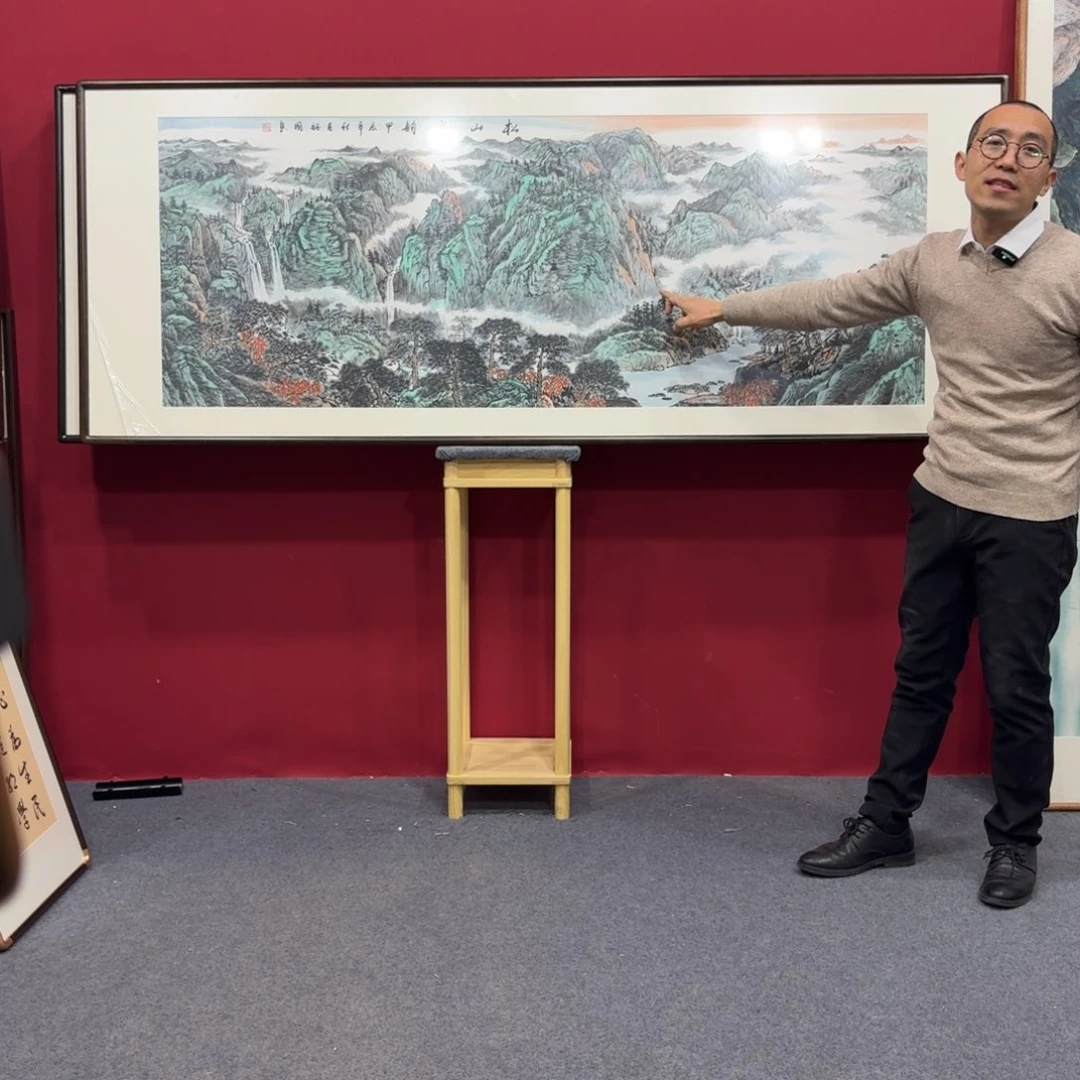 国画带框绘画210/80尺寸