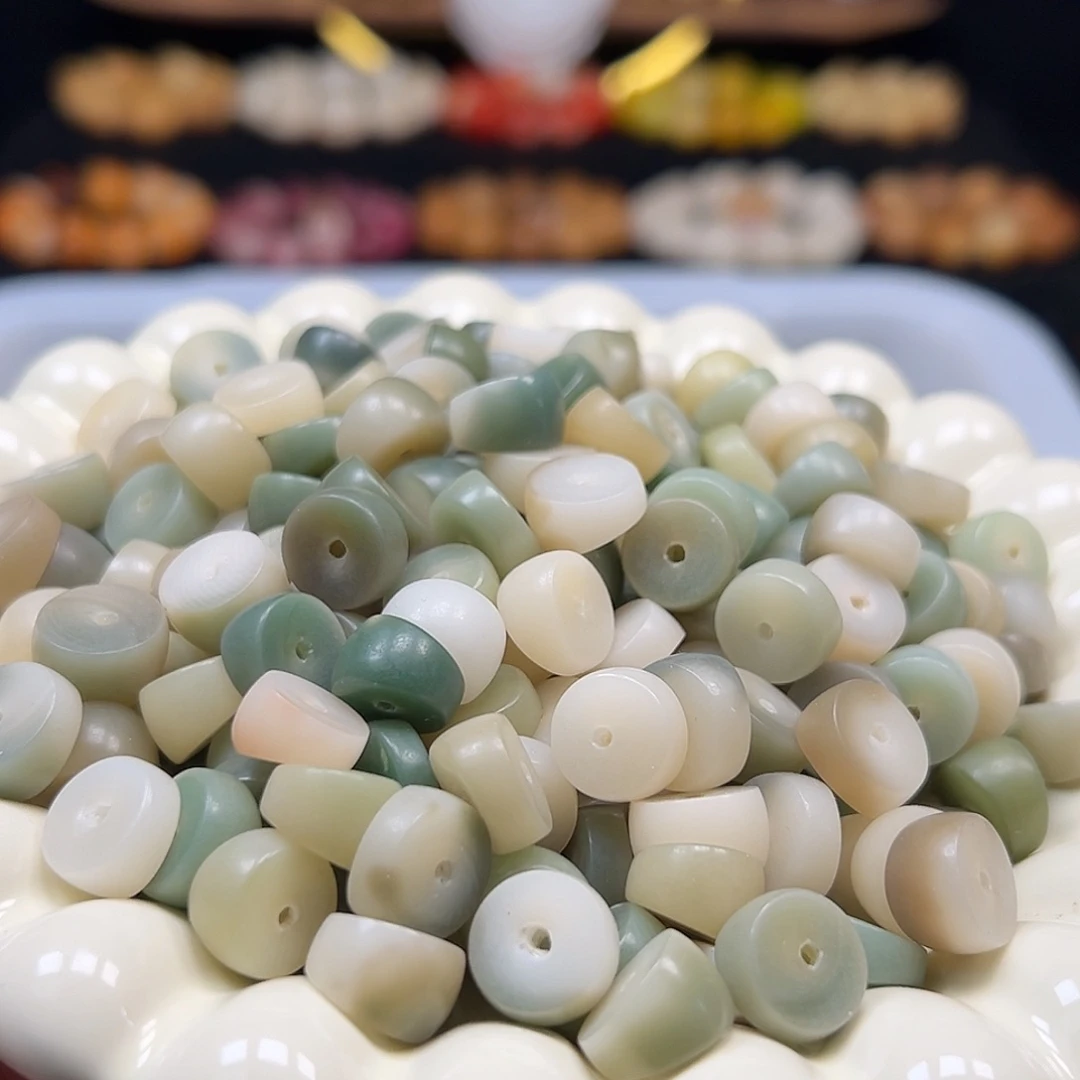 菩提根/象牙果手串微瑕卡12/12加左右绿色大肠100颗卡牌➕100颗