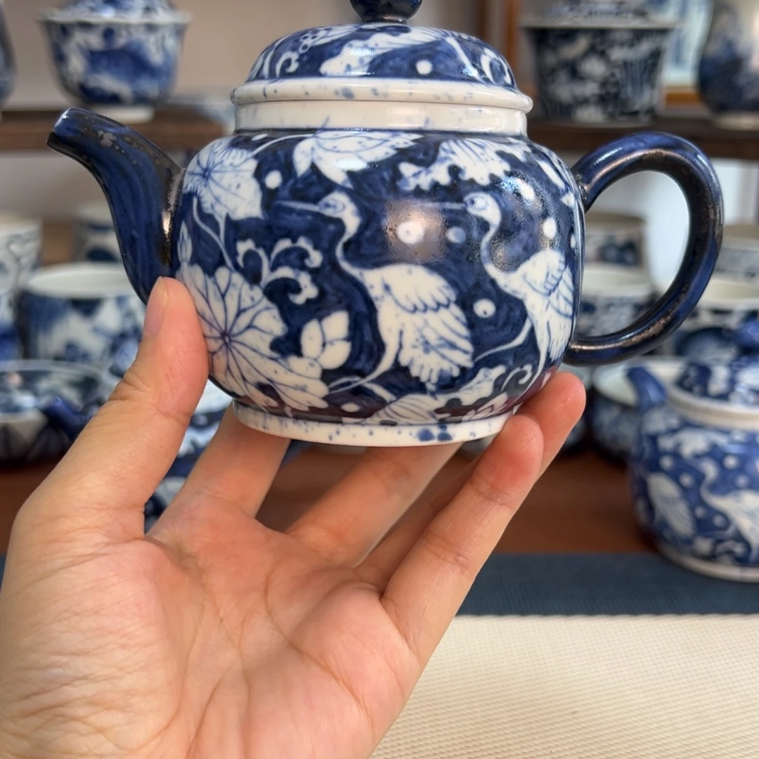 清***子景德镇纯手绘茶壶