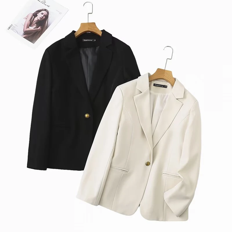 胖mm春季新款加大码休闲气质百搭西装外套2502