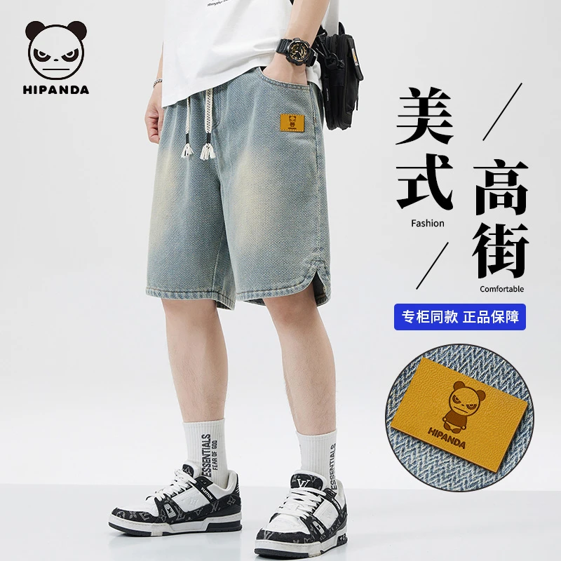 HiPanda牛仔短裤男士夏季薄款新款痞帅宽松男裤潮牌五分裤子